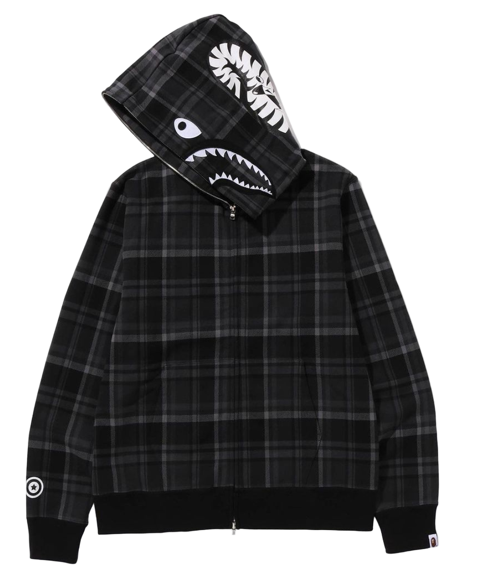 CDG Osaka Checkered Shark Full Zip Hoodie