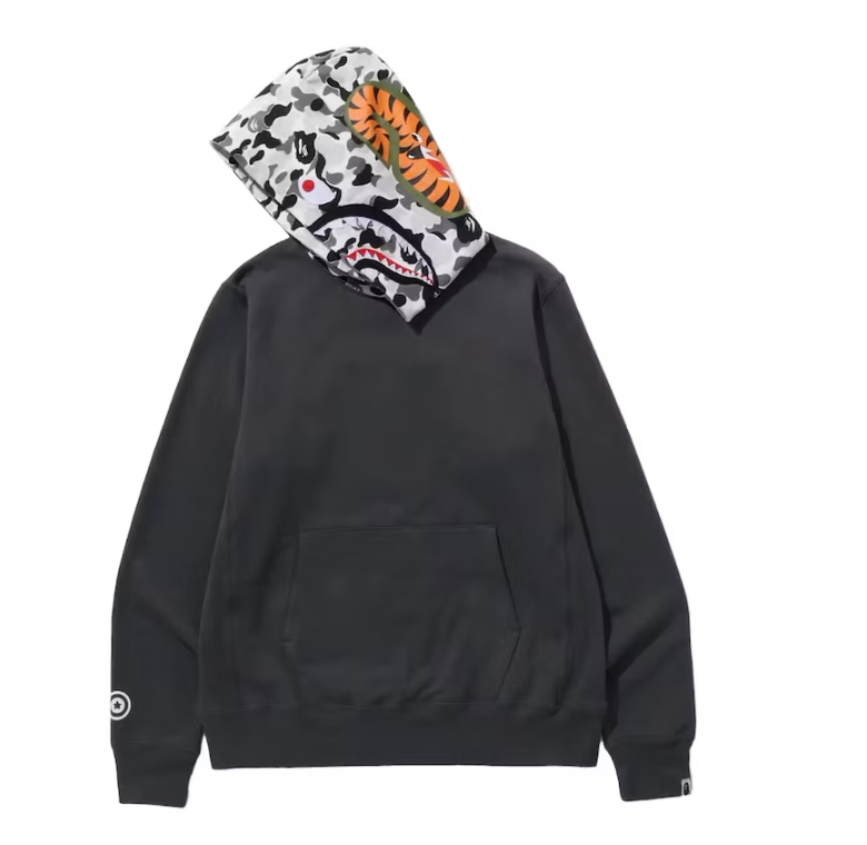 BAPE ABC Camo Shark Pullover Hoodie Charcoal