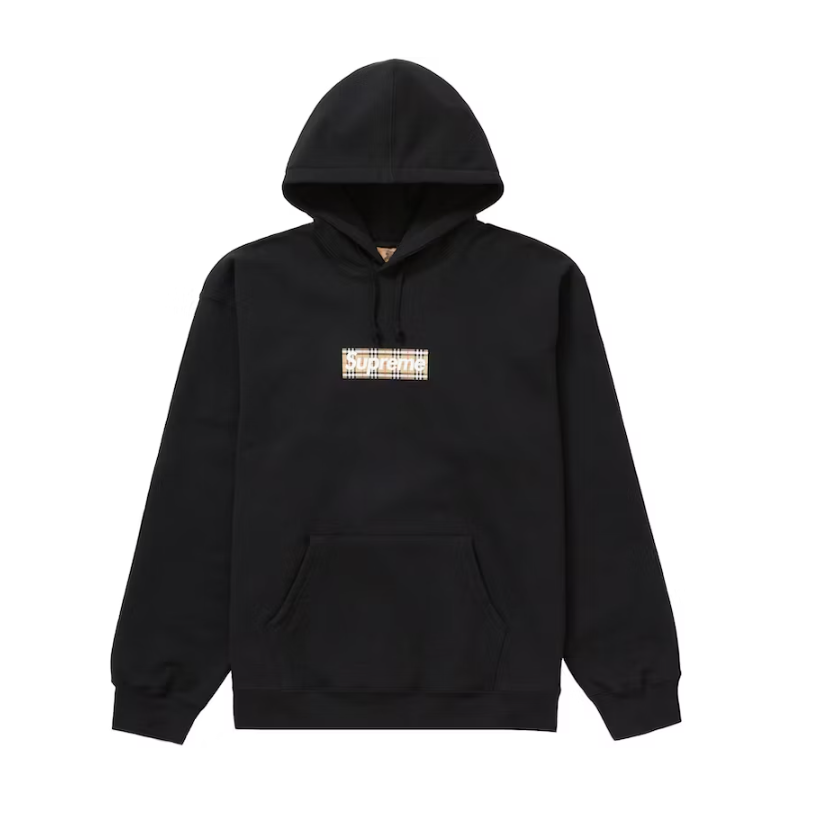 Burberry Box Logo Hooded Sweatshirt Black