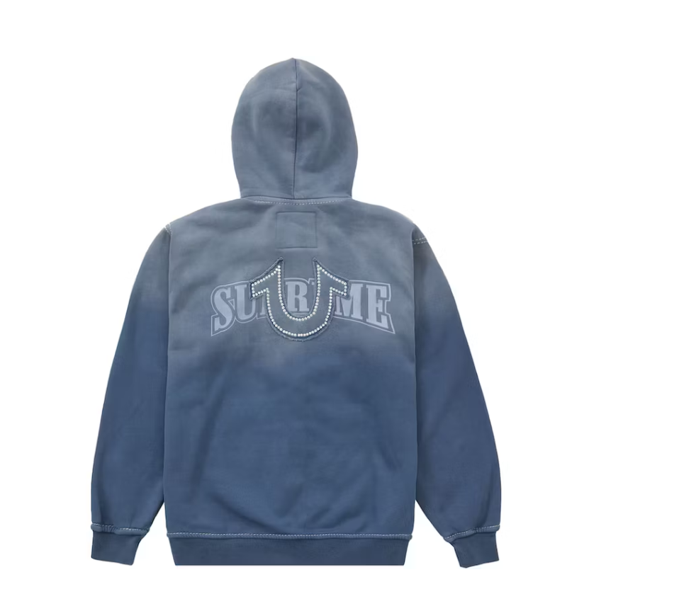 True Religion Zip Up Hooded Sweatshirt (FW22) Indigo