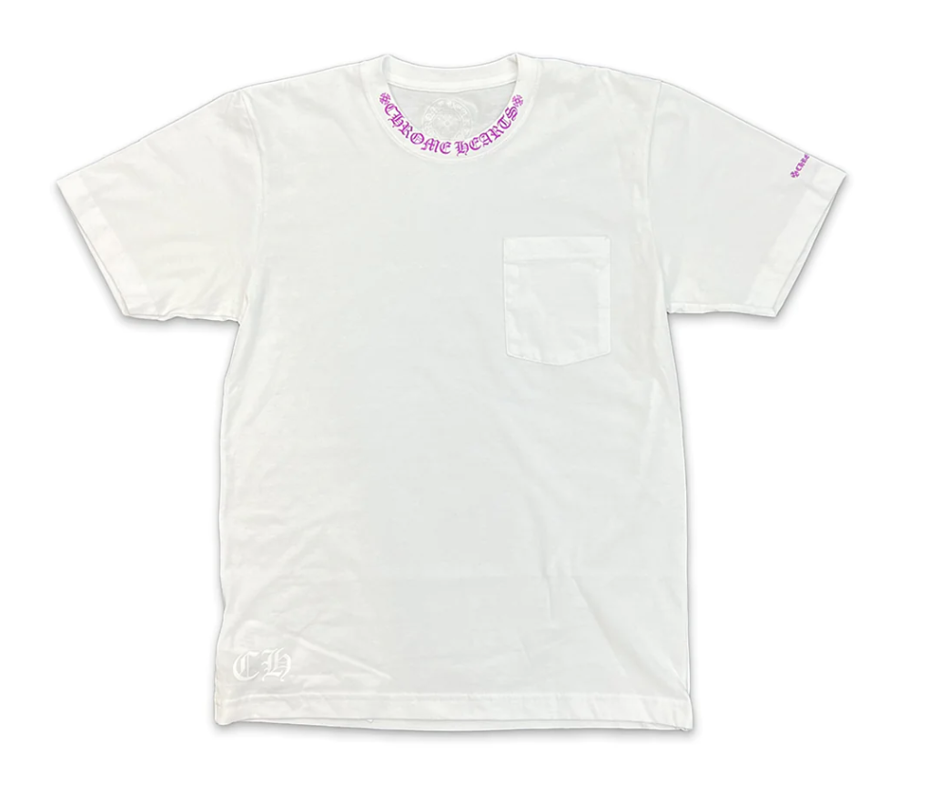 Neck Logo Script White/Purple