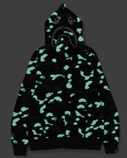 BAPE City Camo Shark WGM Full-Zip Hoodie (SS23) Black