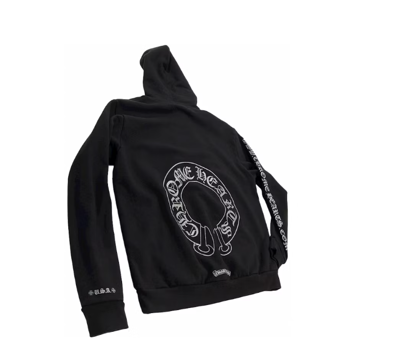 Silver Glitter Hoodie Black