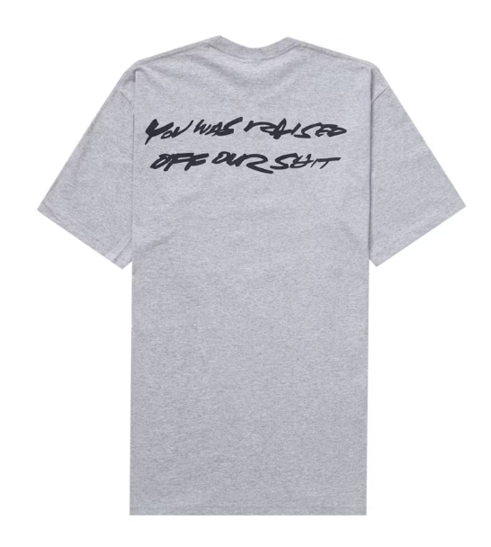 Supreme Futura Box Logo Tee Heather Grey