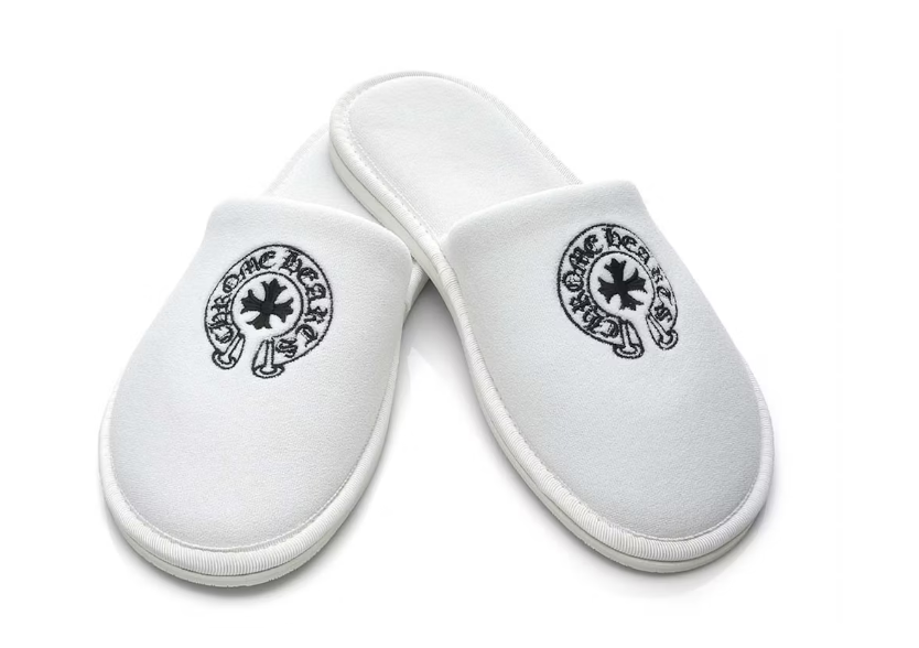 Chrome Hearts Hotel Slippers White