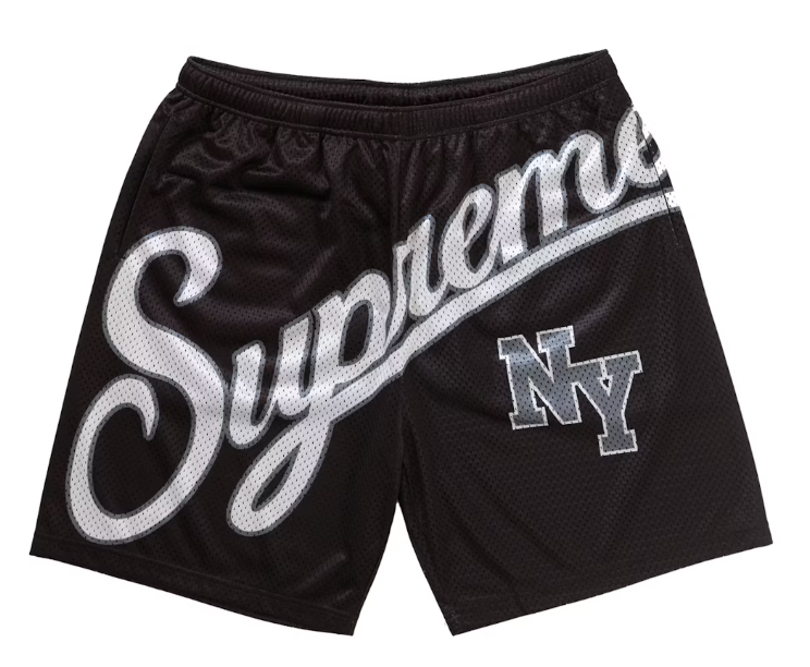 Supreme Big Script Mesh Short Black
