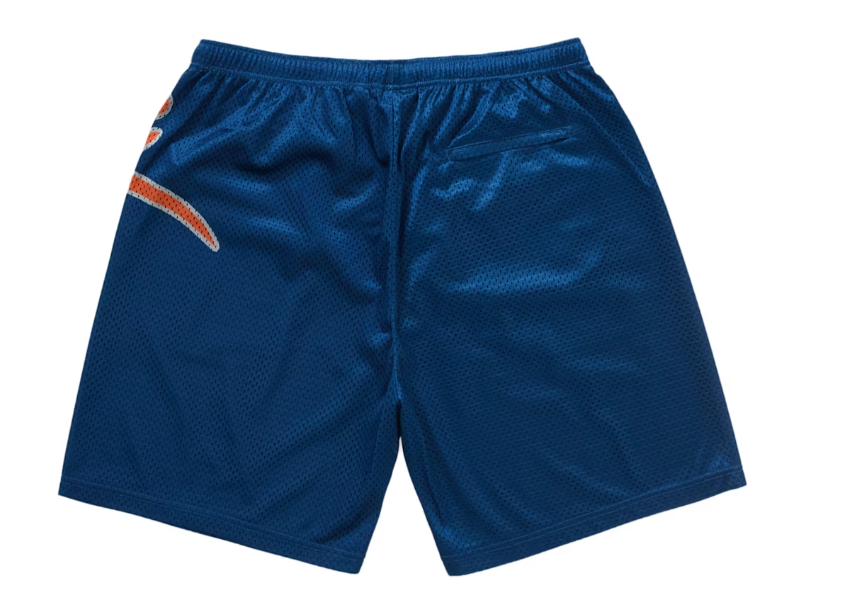Supreme Big Script Mesh Short Blue