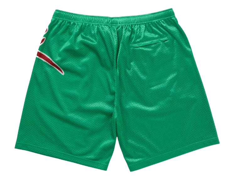 Supreme Big Script Mesh Short Green