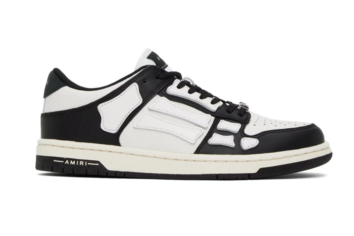 Black & White Skel Top Low Sneakers
