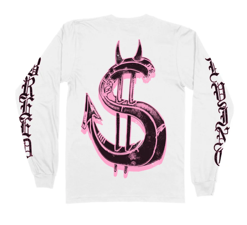 Saints Pink Logo L/S Tee