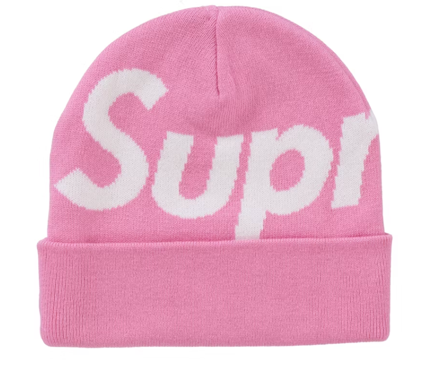 Supreme Big Logo Beanie (FW24) Pink