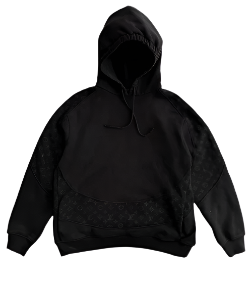 Louis Vuitton Black Circle Cut Monogram Hoodie
