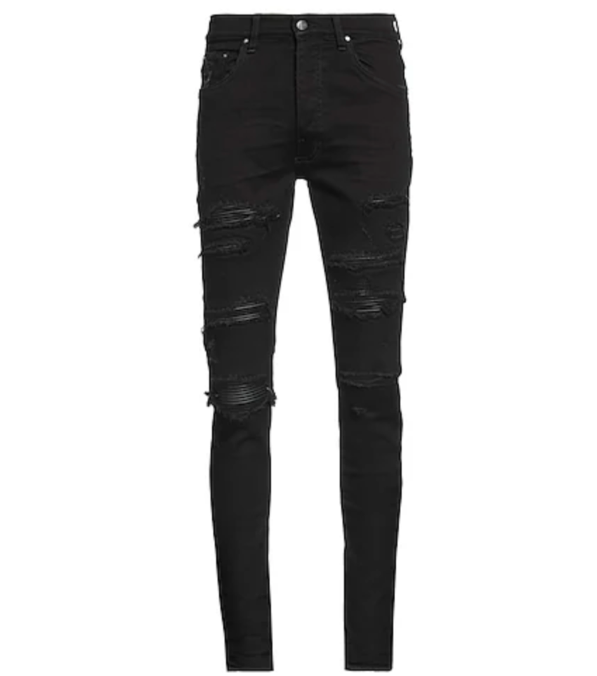 Leather Thrasher Jean Black