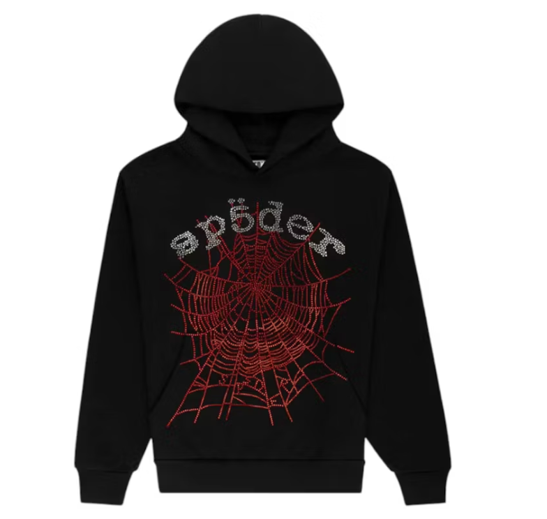 Rhinestone OG Web V2 Hoodie Black