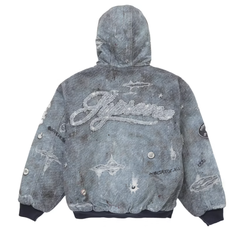 HJR Trompe L'oeil Hooded Work Jacket Blue