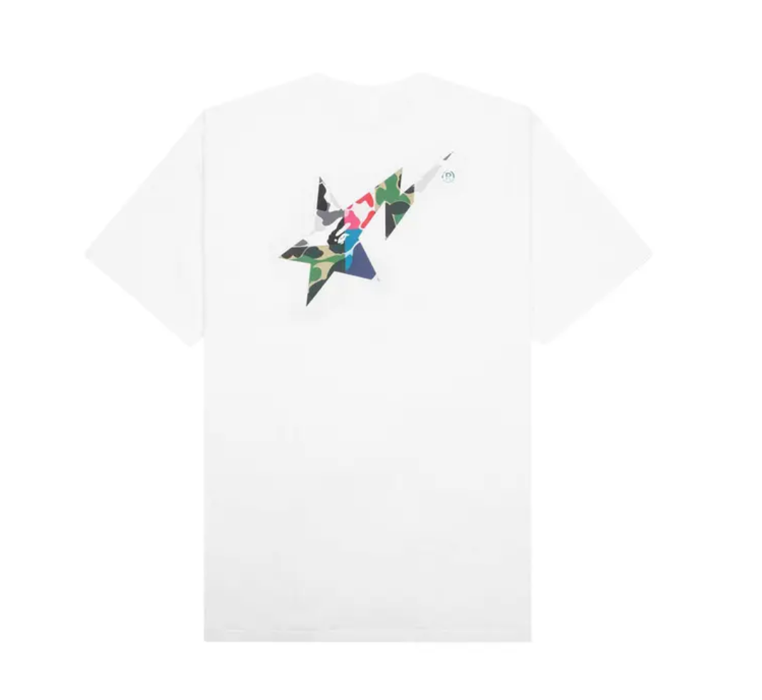 ABC Camo Crazy Bape Sta Logo Tee 'White'