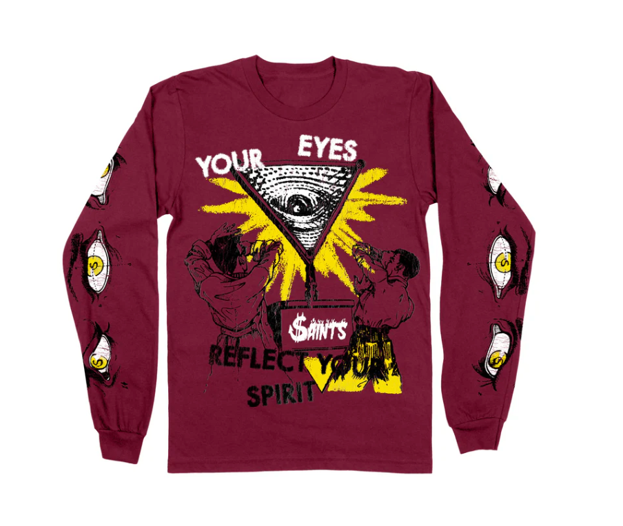 Reflection Tee Burgundy/Gold