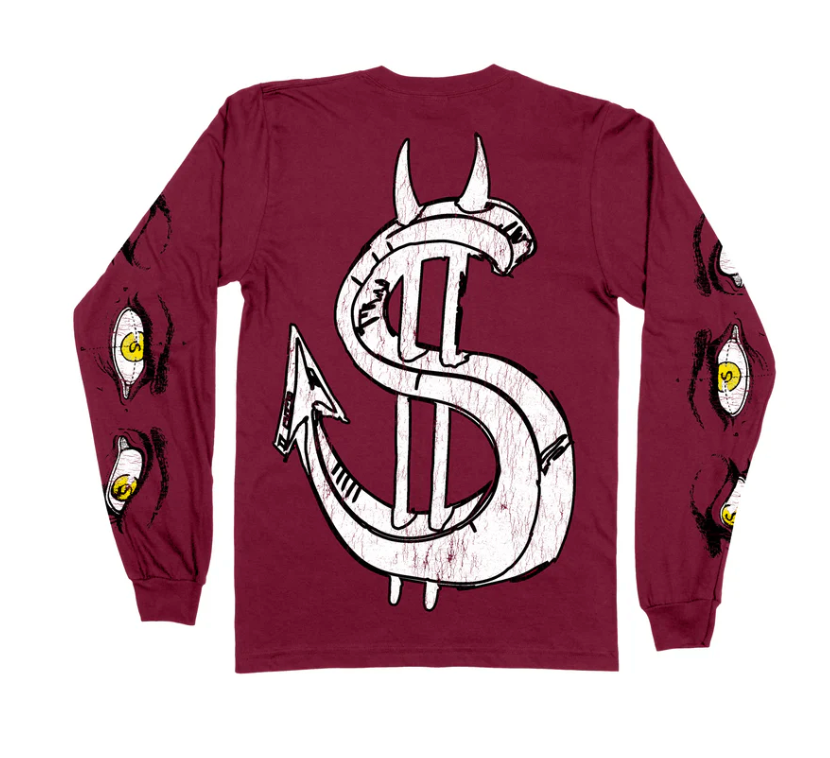 Reflection Tee Burgundy/Gold