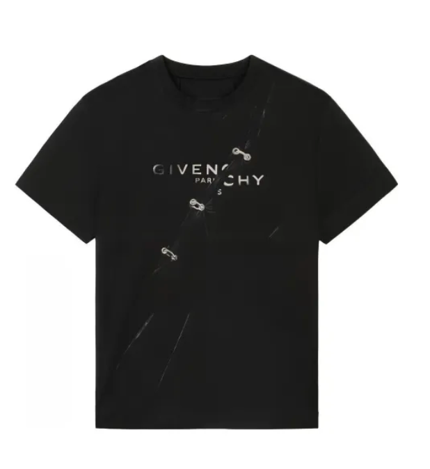 Trompe-L'œil Effect T-Shirt 'Black'