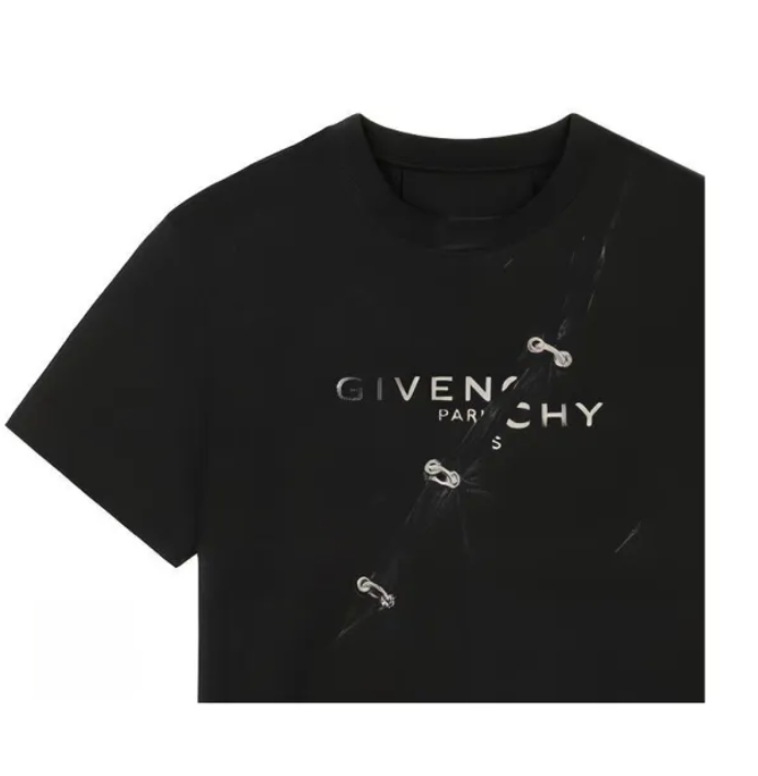 Trompe-L'œil Effect T-Shirt 'Black'