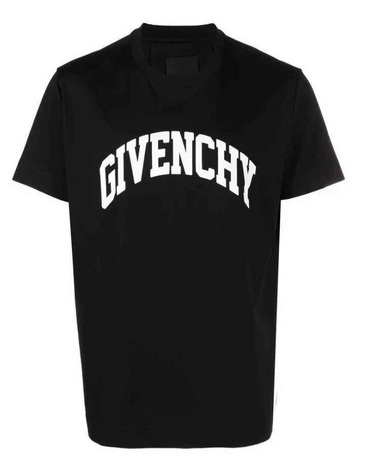College logo printed T-shirt in Black