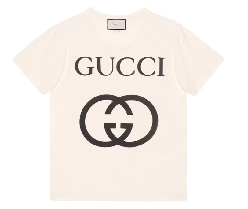 White Interlocking G Tee