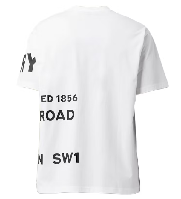 White Burberry Horseferry Print Tee