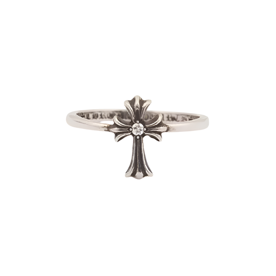 Chrome Hearts Diamond Cross Ring