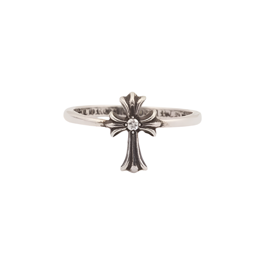 Chrome Hearts Diamond Cross Ring