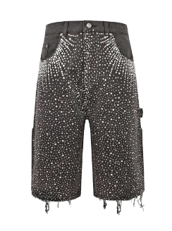 Redial 20k Diamond Jorts Washed Black