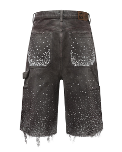 Redial 20k Diamond Jorts Washed Black