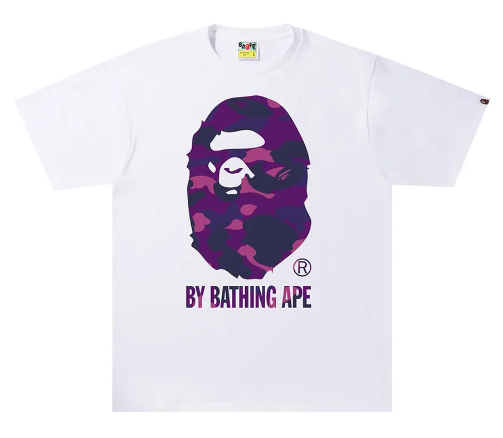 Color Camo A By Bathing Ape Tee 'White/Purple'