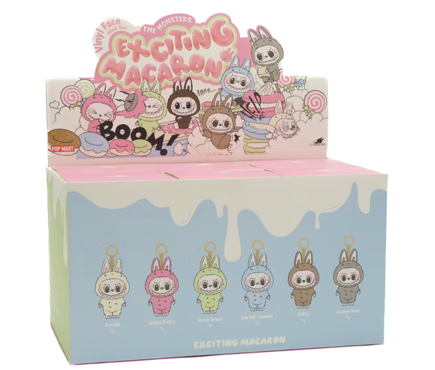 Pop Mart The Monsters Exciting Macarons Vinyl Face Sealed Case (6 Blind Boxes)