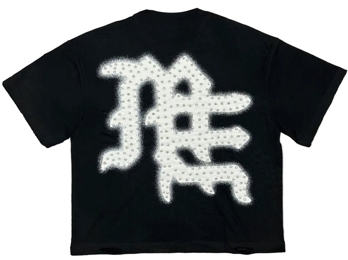 Black End Rhinestone Tee