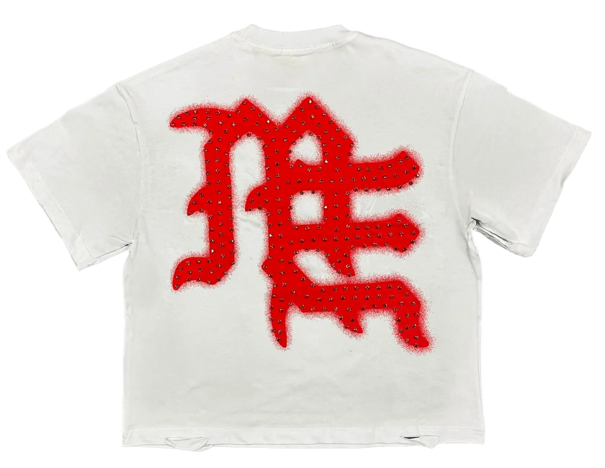 Red End Rhinestone Tee
