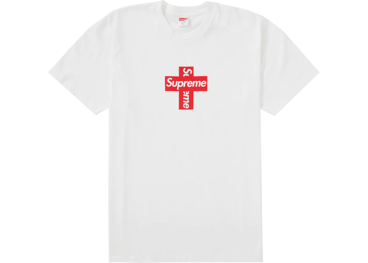 Cross Box Logo Tee White