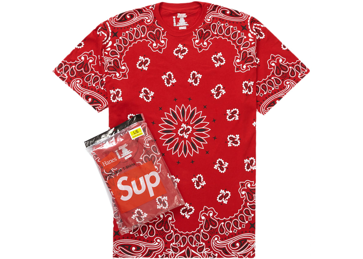 Hanes Bandana Tagless Tee Red