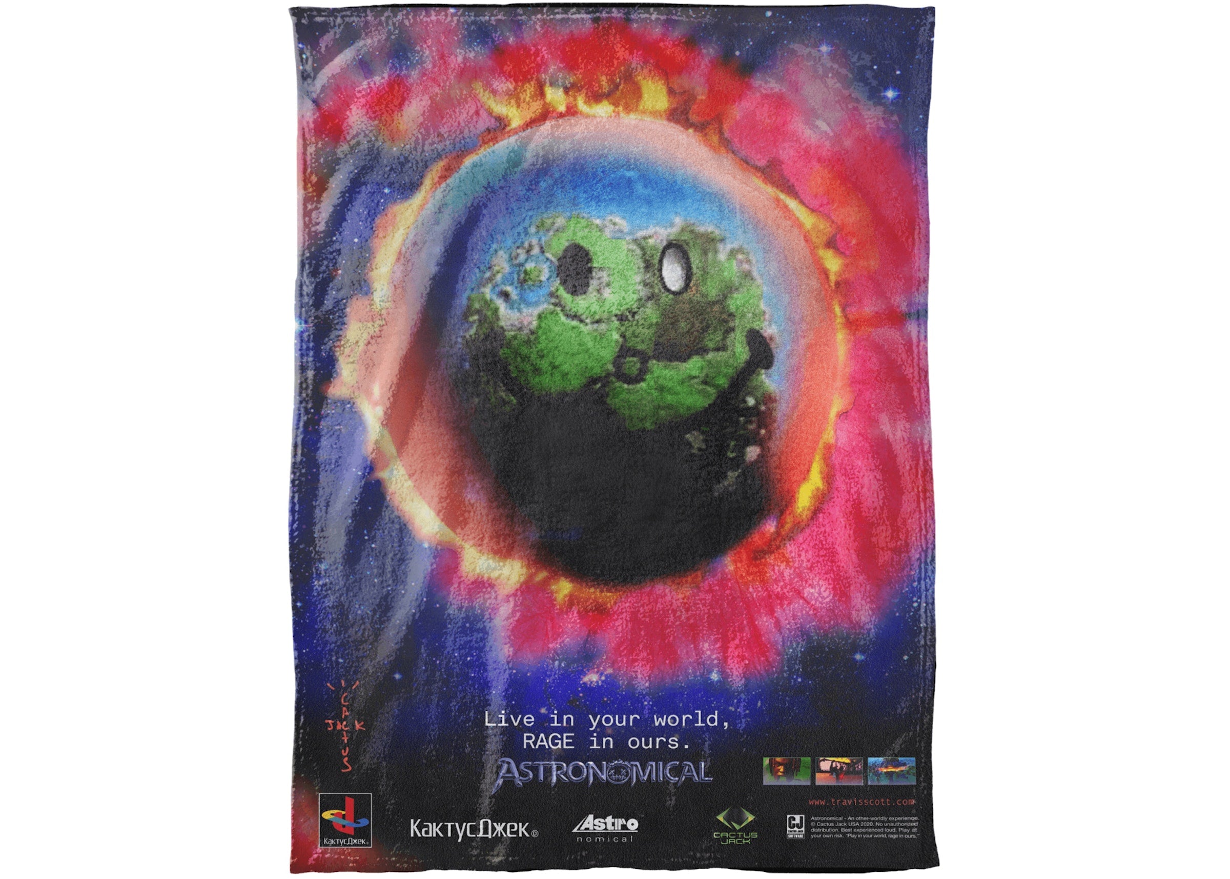 Cactus Jack Fortnite World Blanket