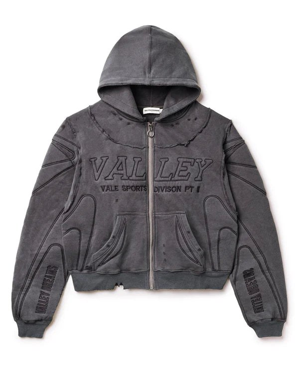 Black Armor Zip Up Hoodie
