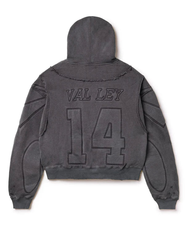 Black Armor Zip Up Hoodie
