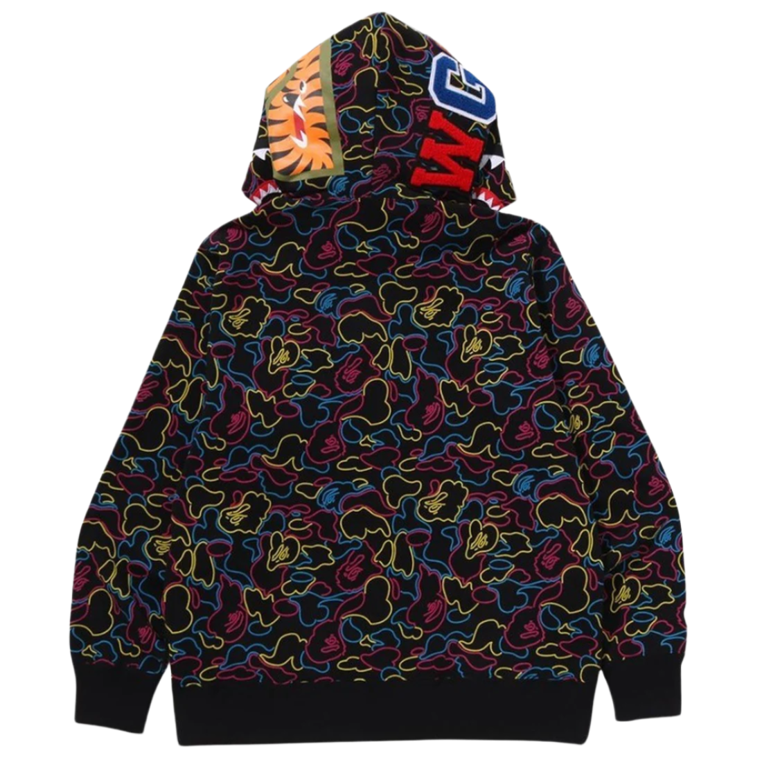 A Bathing Ape Neon Camo Shark Full ZIp