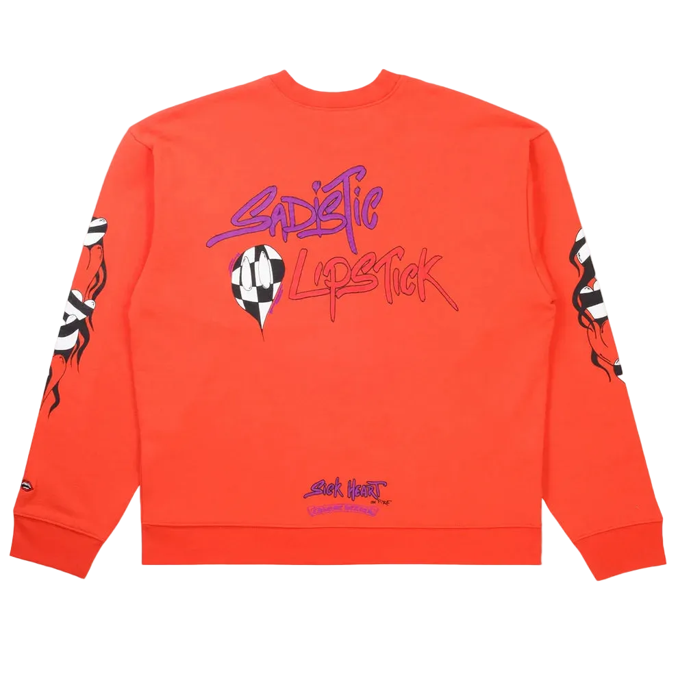 Matty Boy Sadistic Lipstick Crewneck Red