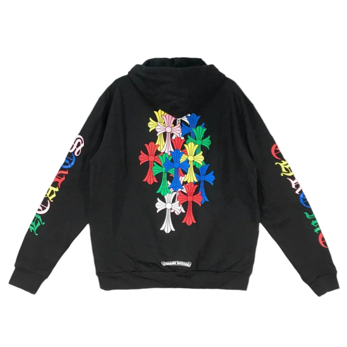 Multi Color Cross Cemetery Hoodie Black