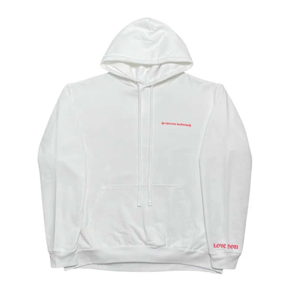 Chrome Hearts LLS LA Exclusive White/Red Hoodie