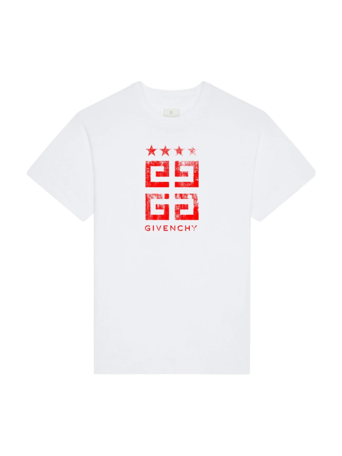 White/red Givenchy 4G Logo Slim T-Shirt