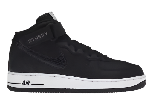 Air Force 1 Mid Stussy Black White