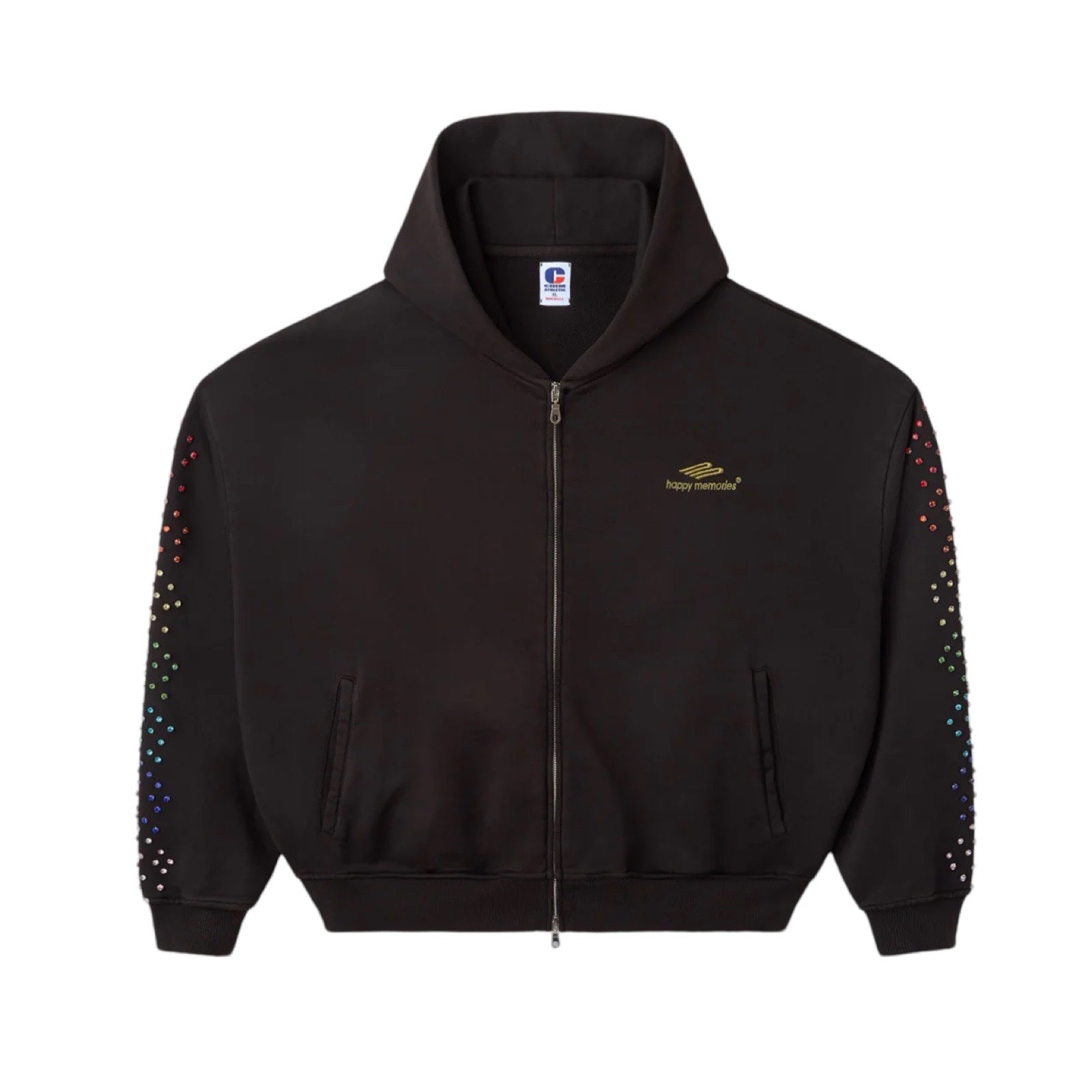 Crystal Zip Up Washed Brown