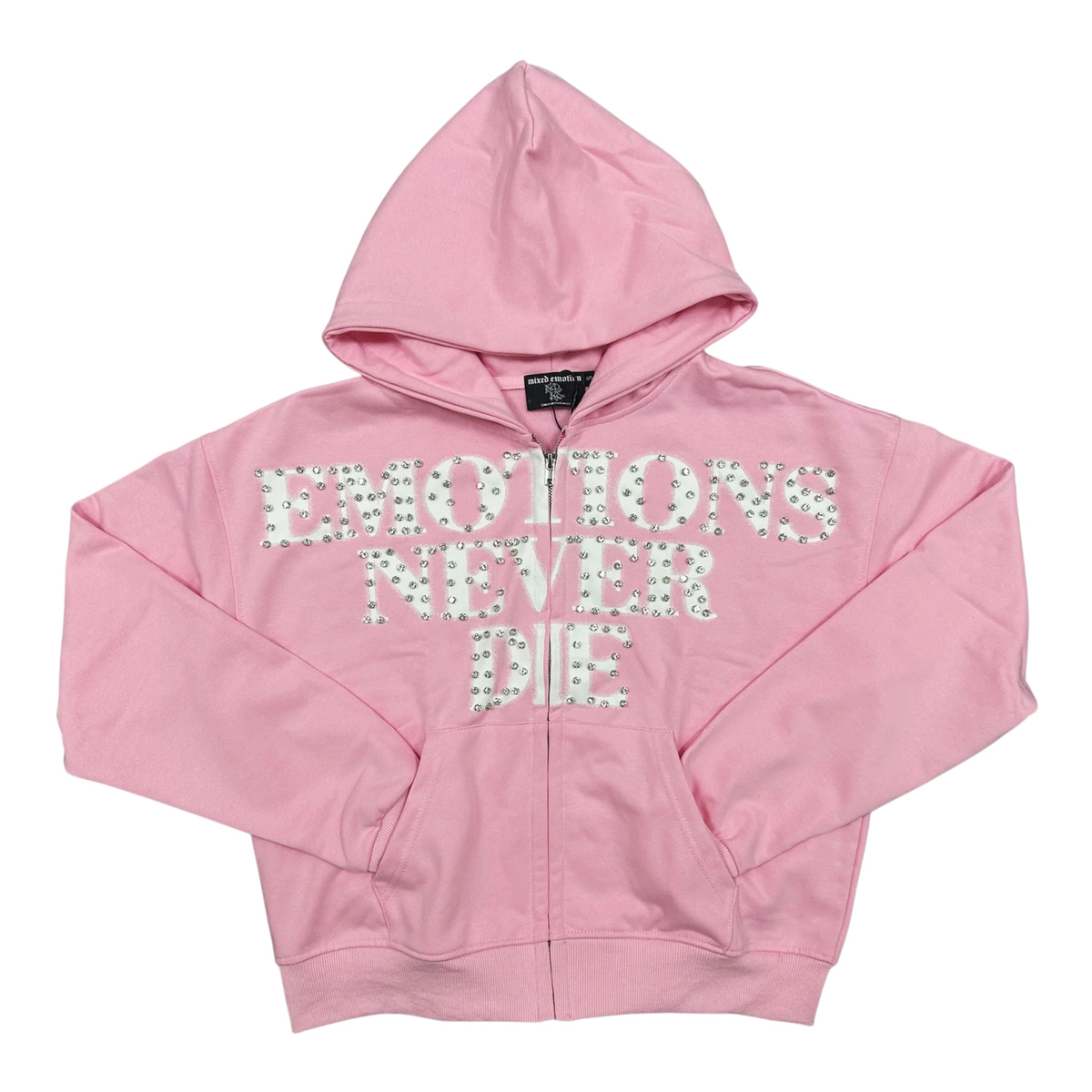 Pink ‘End’ Rhinestone hoodie