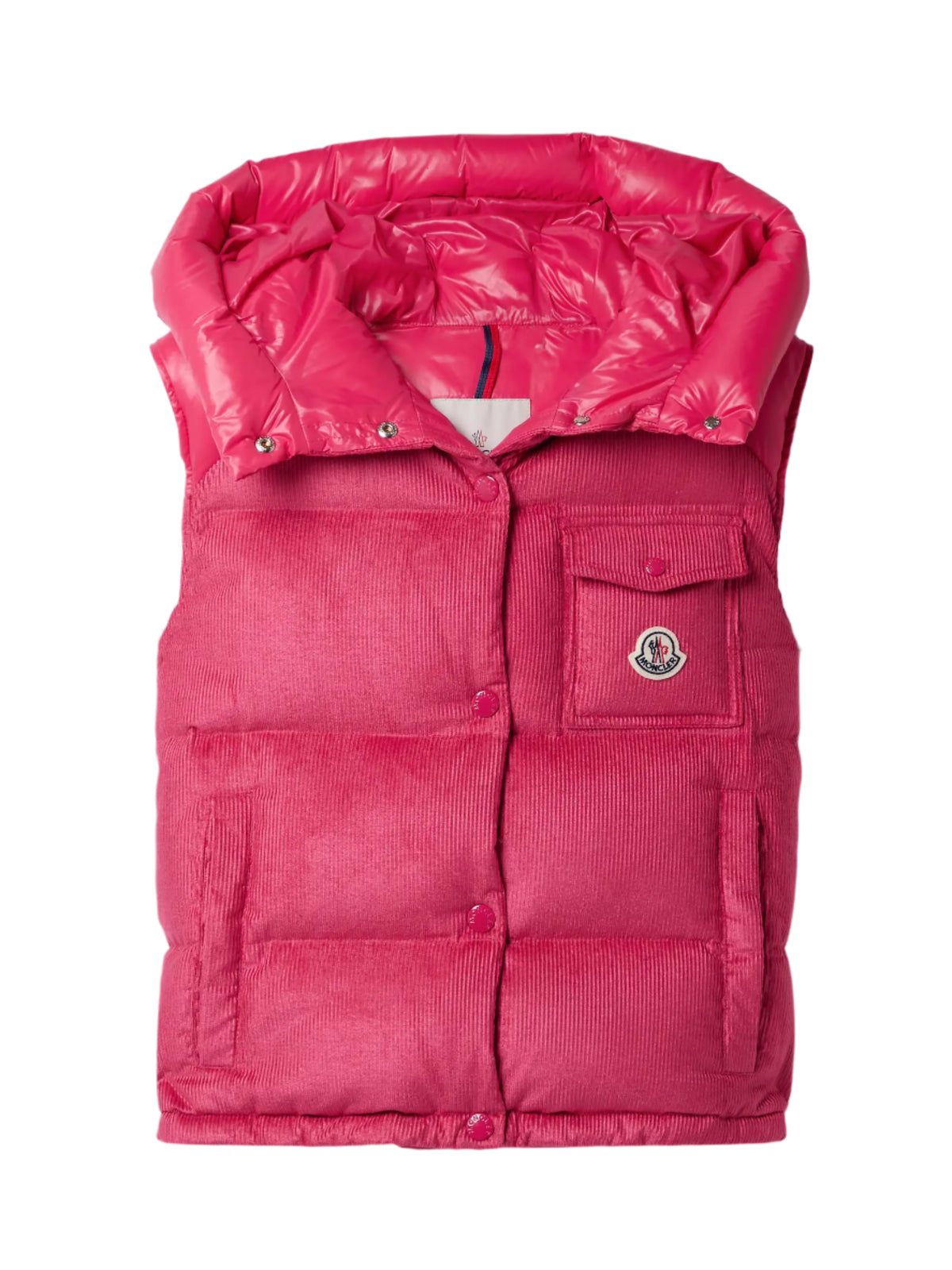 Eau Shell-Trimmed Quilted Down Corduroy Vest Women's