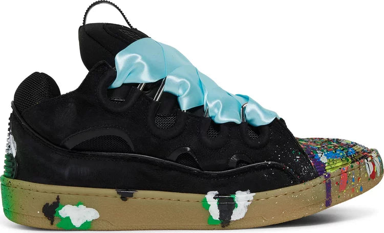 x Lanvin Curb Paint Drip Sneaker Black